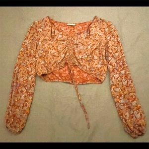 Never worn boho adjustable crop top